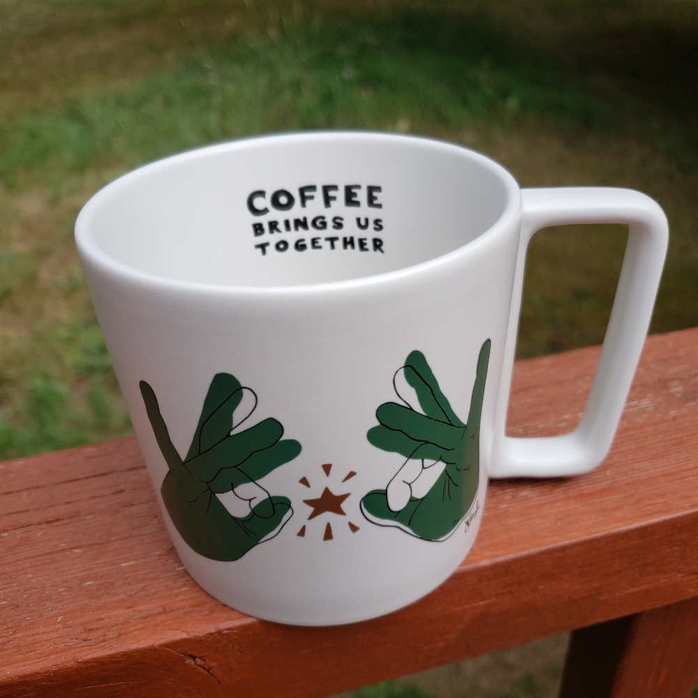 2019 Starbucks 'Sign Language' Hands Signing Coffee Mug - 12 fl oz